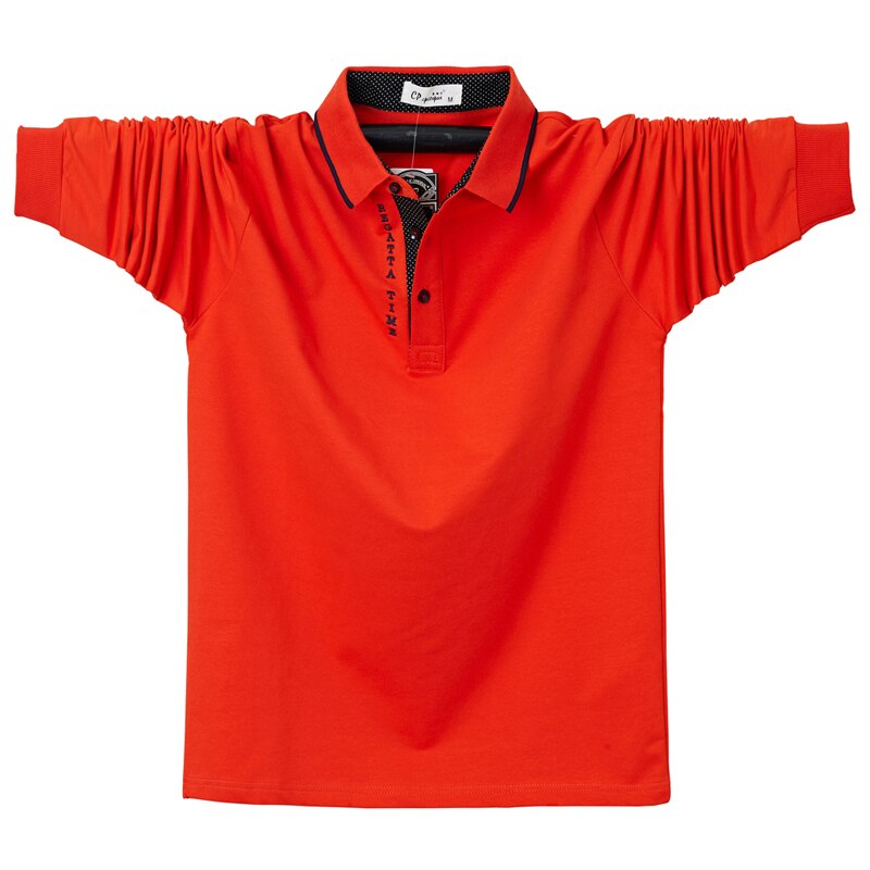 Fall 2021 Men's polo shirt cotton Business fashion men's cotton polo shirt with long sleeves Brand clothing
