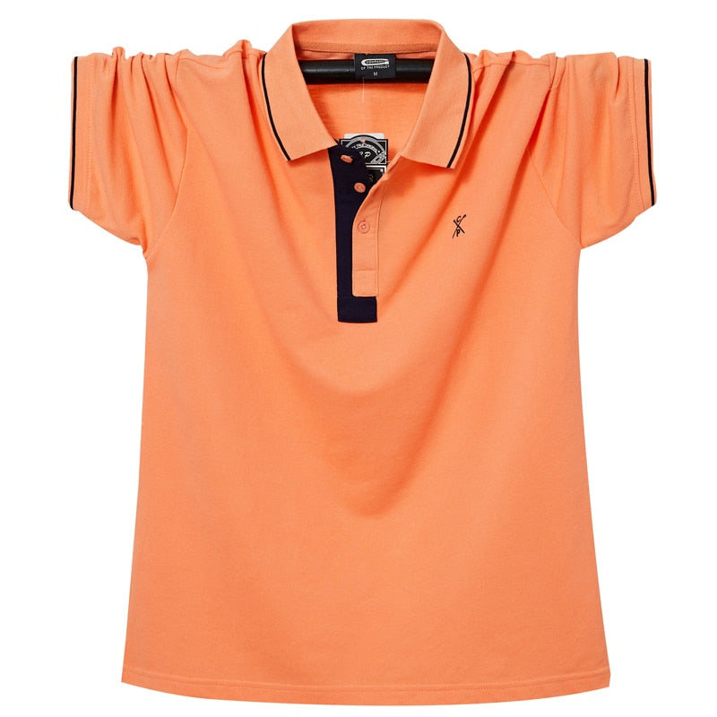 Summer Men Polo Shirt Cotton Men Business Work Casual Male Polo Shirt Short Sleeve Embroidery Brand Clothing Soft Polo Shirt 6XL