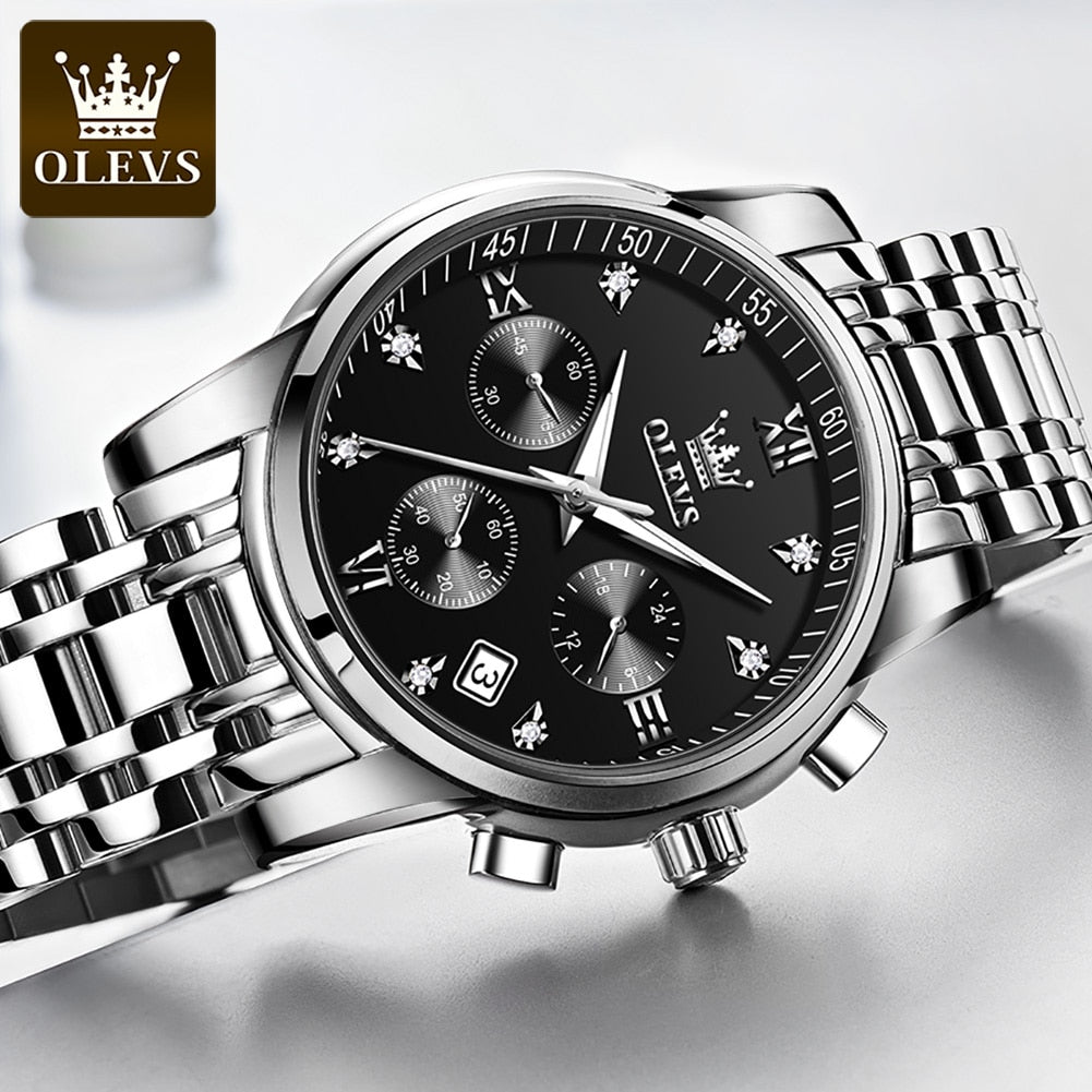 New Men Watche Luxury Brand Waterproof Calendar Diver Watch Quartz Movement Fashion Multifunction Wrist Watch For Replica Watch