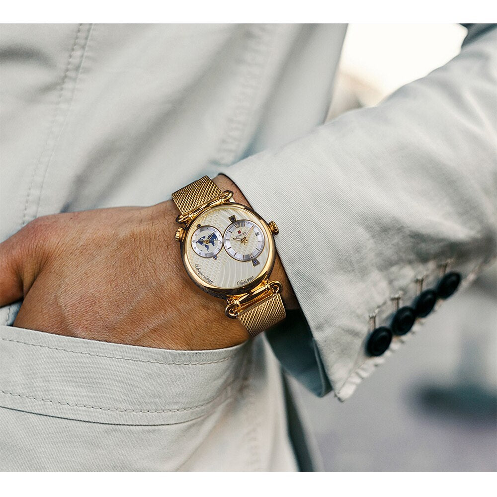 Men Watches New Luxury Top Brand REWARD Gold Watch for Business Quartz Waterproof Wristwatch with Gift Box Montre Homme