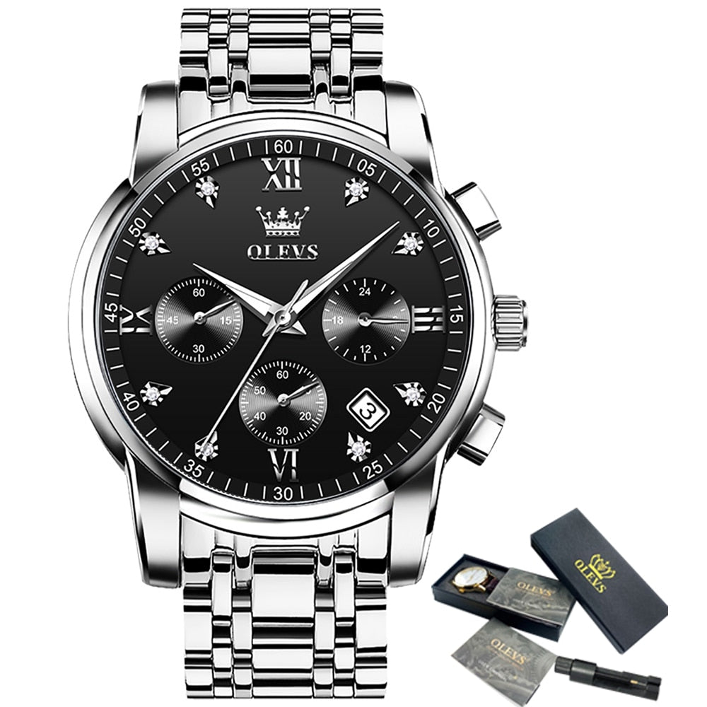 New Men Watche Luxury Brand Waterproof Calendar Diver Watch Quartz Movement Fashion Multifunction Wrist Watch For Replica Watch