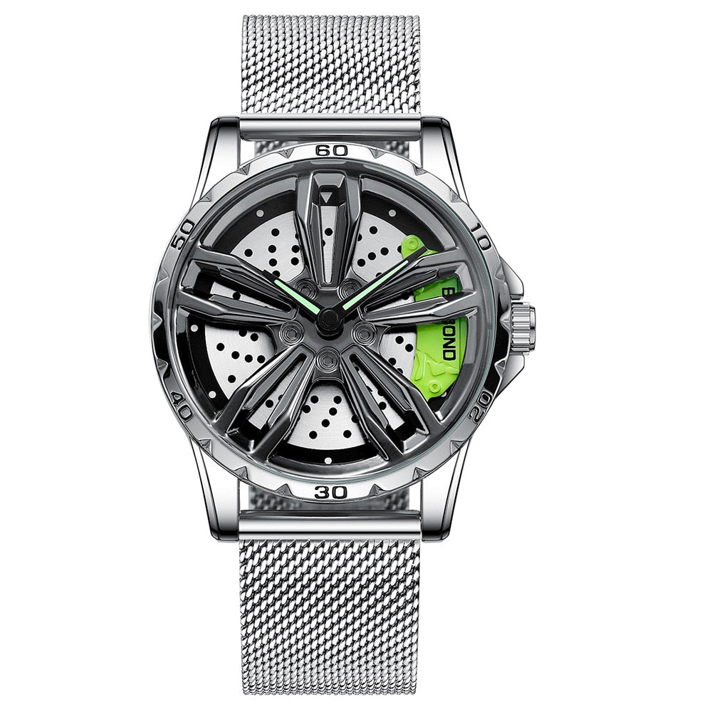 Rim Hub Watches 2022 Men Sports Car Men Watches Quartz Waterproof Sport Stainless Steel Wheel Wristwatch Car Quartz Men Watches