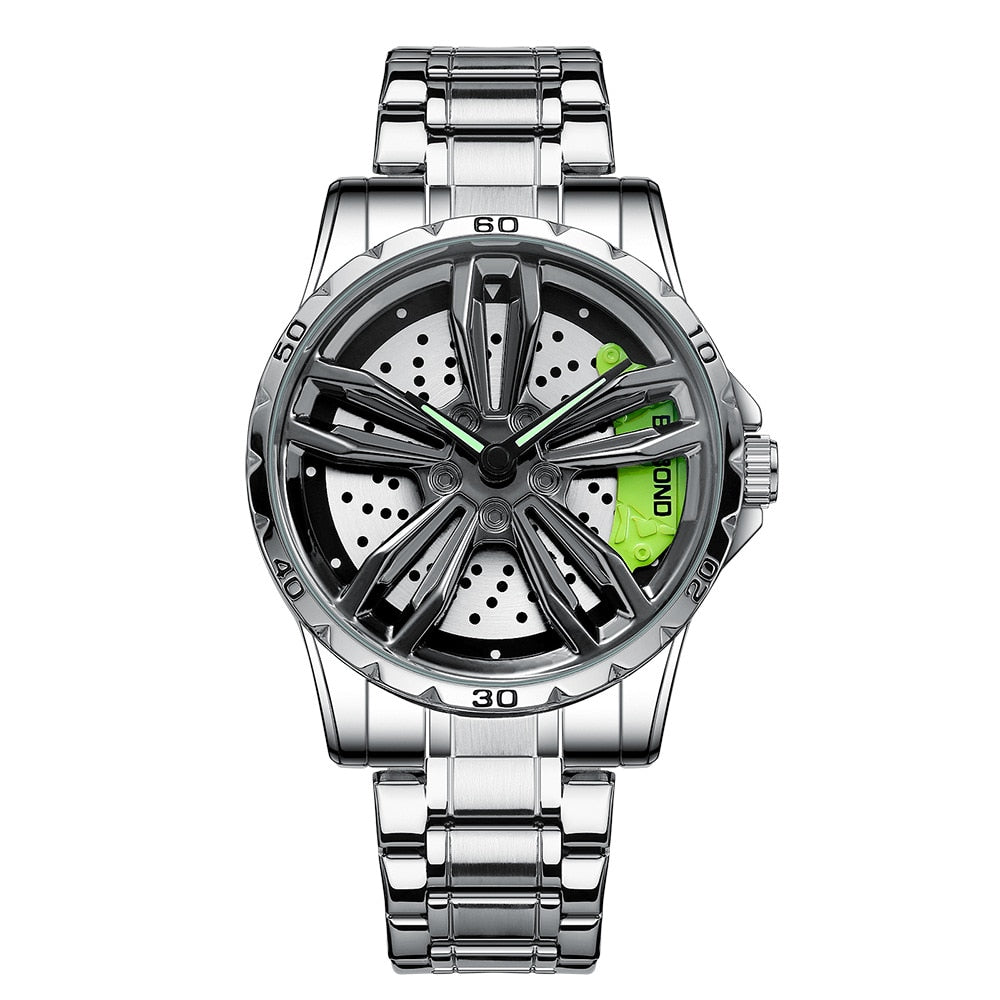 Rim Hub Watches 2022 Men Sports Car Men Watches Quartz Waterproof Sport Stainless Steel Wheel Wristwatch Car Quartz Men Watches
