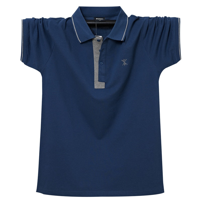 Summer Men Polo Shirt Cotton Men Business Work Casual Male Polo Shirt Short Sleeve Embroidery Brand Clothing Soft Polo Shirt 6XL