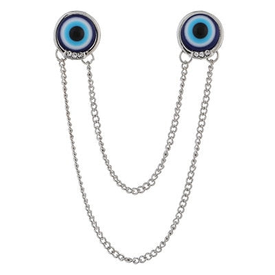 Retro Jewelry Pearl Flower Brooch Ladies Fashion Chain Tassel Personality Shirt Collar Pin Simple Clothing Women Men Accessories