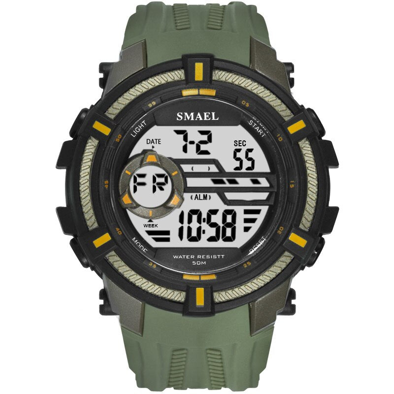 SMAEL Watch 50M Waterproof Sport Watches Military Men Big Dial S Shock Relojes Hombre Casual LED Clock1616 Digital Wristwatches