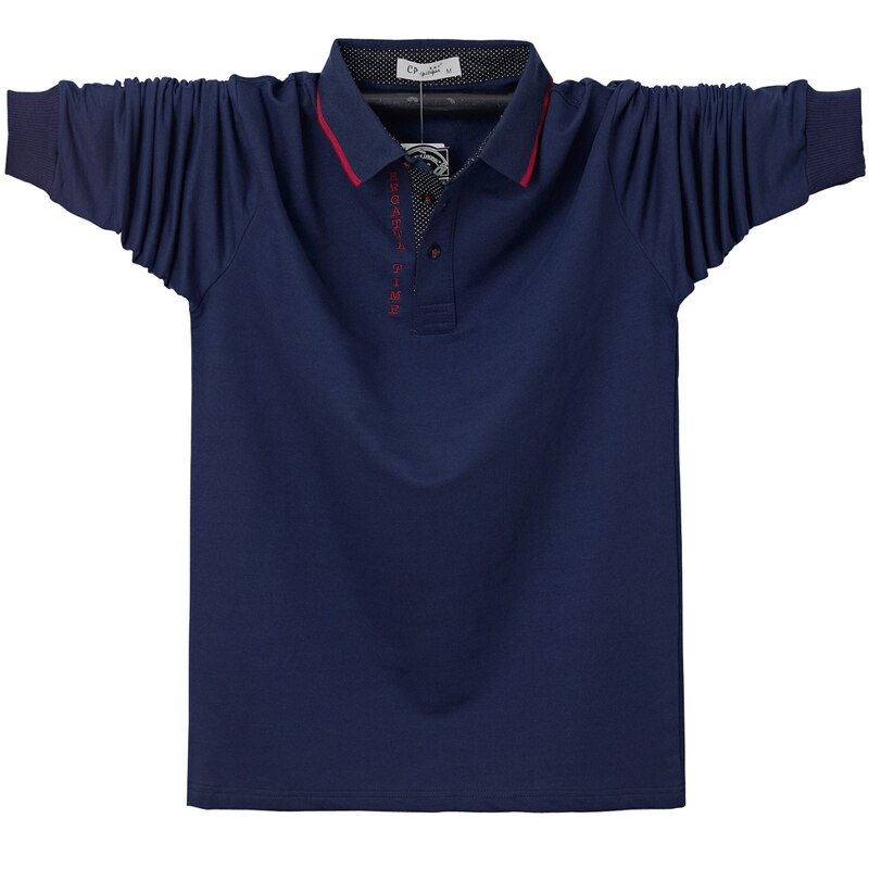 Fall 2021 Men's polo shirt cotton Business fashion men's cotton polo shirt with long sleeves Brand clothing