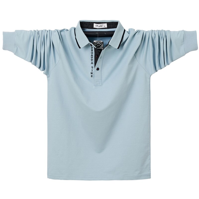 Fall 2021 Men's polo shirt cotton Business fashion men's cotton polo shirt with long sleeves Brand clothing