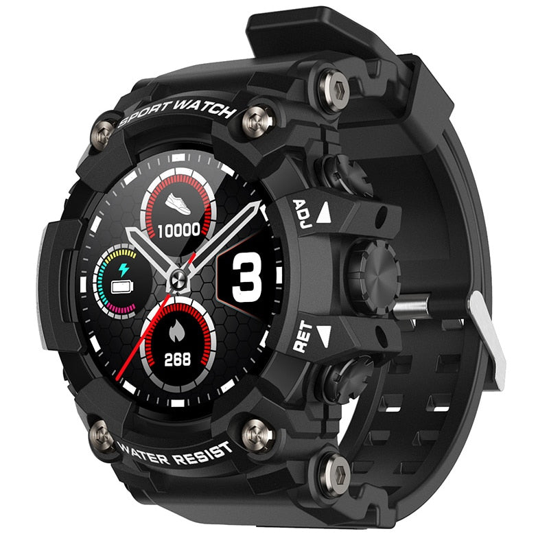 TINOW T6 Smart Watch  Men  Waterproof Blood Pressure Full Round Screen Outdoor Smartwatch Fitcloudpro for iOS Android