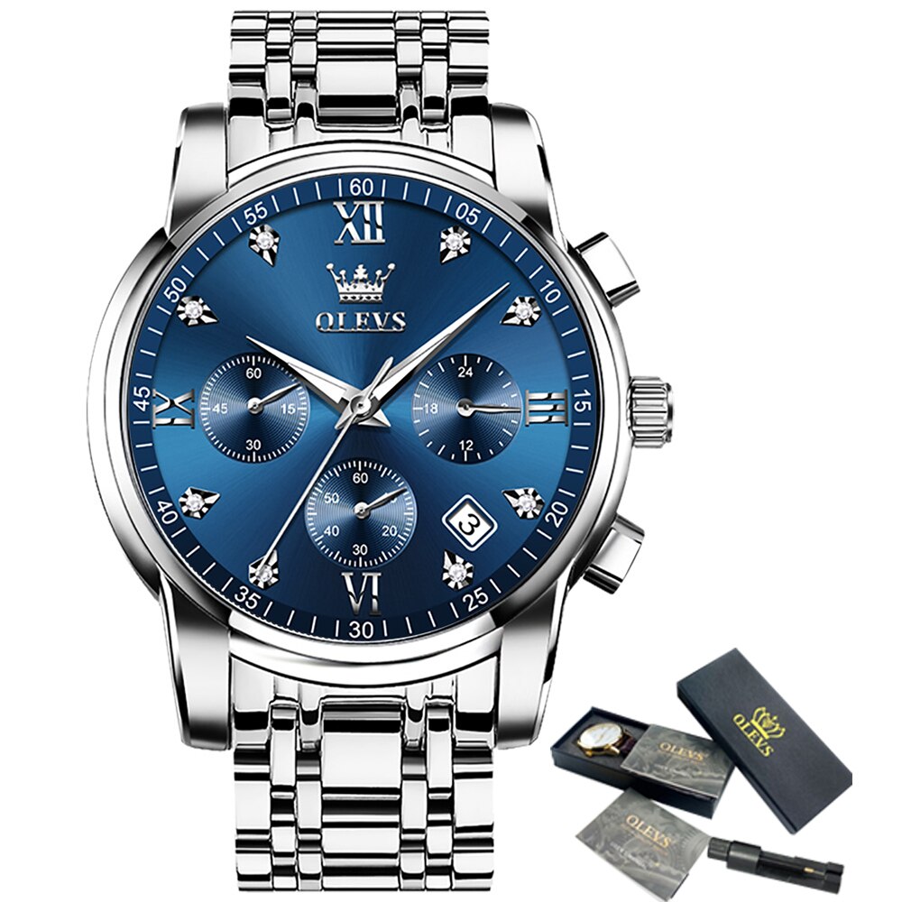 New Men Watche Luxury Brand Waterproof Calendar Diver Watch Quartz Movement Fashion Multifunction Wrist Watch For Replica Watch