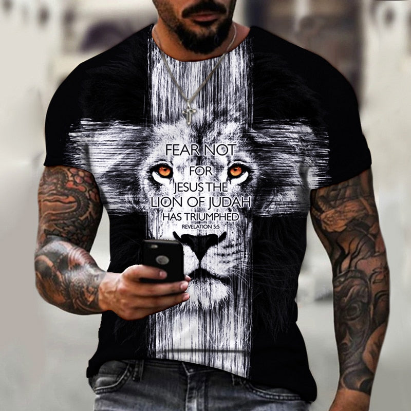 Hot Selling Men's T-shirts Fun 3D T-shirt Summer Casual Tops Fashion O-neck Short Sleeve Boys Clothing High Street Streetwear 1 2