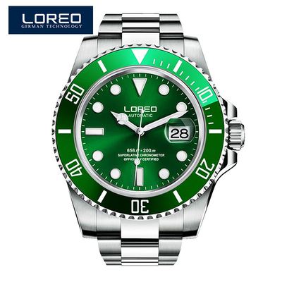 LOREO Waterproof 200m Sports Watch Men Famous Mechanical Watches Male Clock Relojes Deportivos Herren Uhren Reloj Hombre Montre