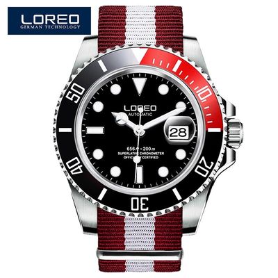LOREO Waterproof 200m Sports Watch Men Famous Mechanical Watches Male Clock Relojes Deportivos Herren Uhren Reloj Hombre Montre