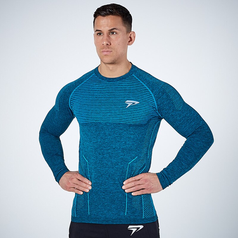 New Mens Compression Long sleeve Skinny T-shirt Casual Quick dry Tee shirt Male Gyms Workout Tops Fitness Bodybuilding Clothing