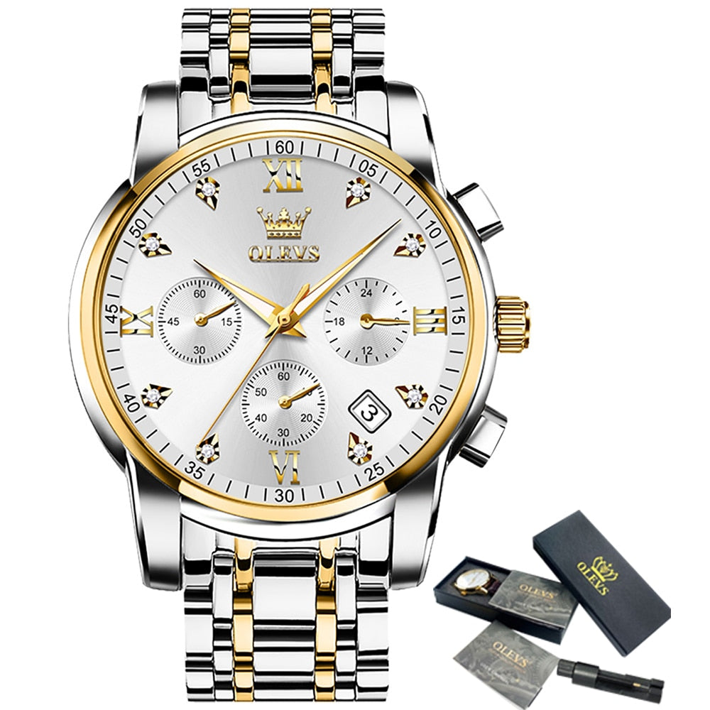 New Men Watche Luxury Brand Waterproof Calendar Diver Watch Quartz Movement Fashion Multifunction Wrist Watch For Replica Watch