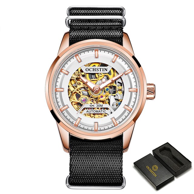 Top Brand Luxury OCHSTIN Mens Automatic Mechanical Watches Waterproof Tourbillon Male Watch Skeleton Self Wind Sport Wristwatch