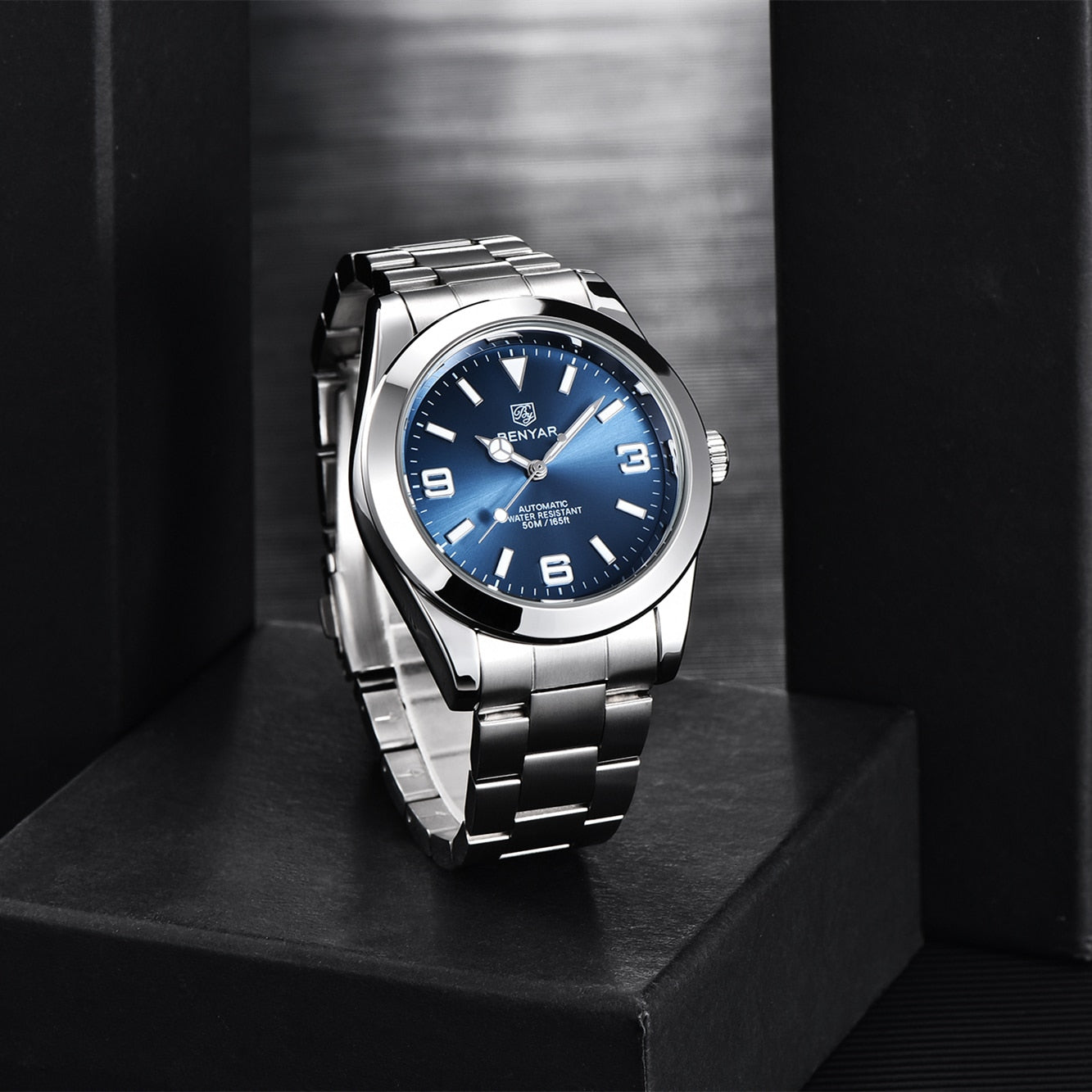 BENYAR Top Brand Mens Mechanical Wristwatch 50ATM Waterproof Clock Sports Watches  Fashion Diver Watch Men Relogio Masculino