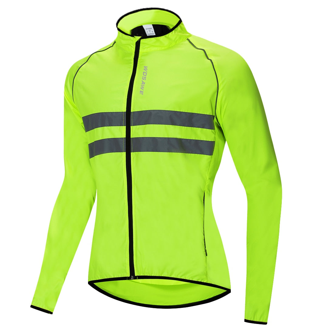WOSAWE Windproof Cycling Jackets Hooded Men Riding Waterproof Cycle Clothing Bike Long Sleeve Jerseys Reflective Vest Wind Coat