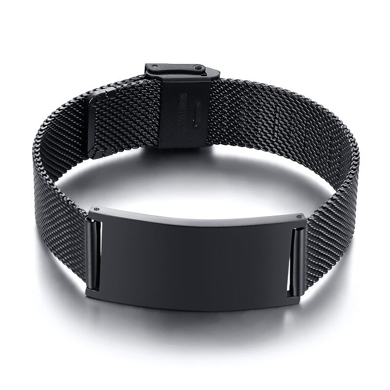 Men Bracelet Timeless Nature Of Mesh Watch Bands Bracelet Stainless Steel Classic Wristband Adjustable Personalized Custom