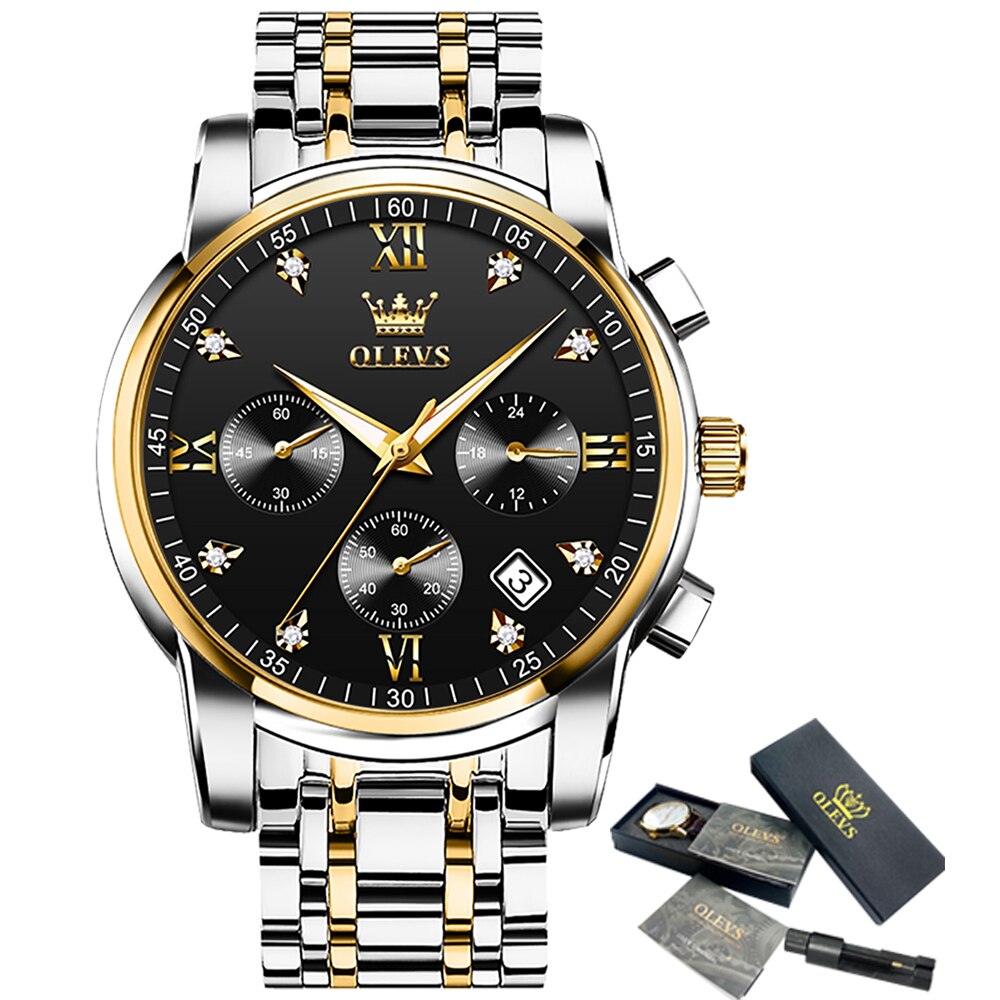 New Men Watche Luxury Brand Waterproof Calendar Diver Watch Quartz Movement Fashion Multifunction Wrist Watch For Replica Watch