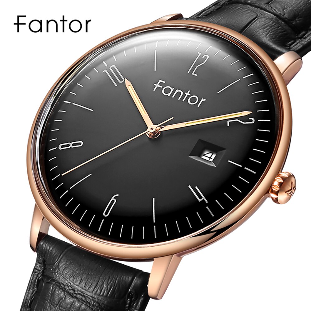 Fantor New Brand Business Men Watch Luxury Fashion Dress Quartz Wristwatch Mens Leather Strap Waterproof Relogio Masculino