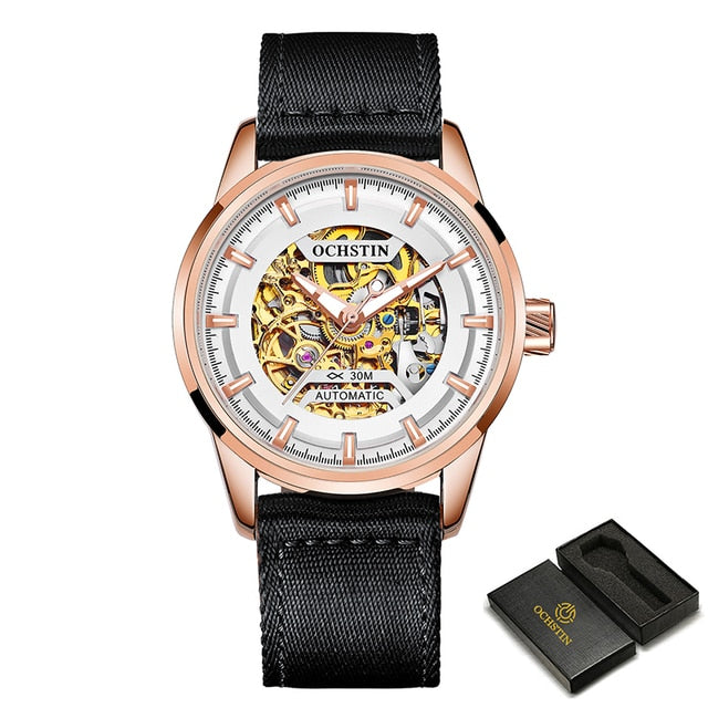 Top Brand Luxury OCHSTIN Mens Automatic Mechanical Watches Waterproof Tourbillon Male Watch Skeleton Self Wind Sport Wristwatch