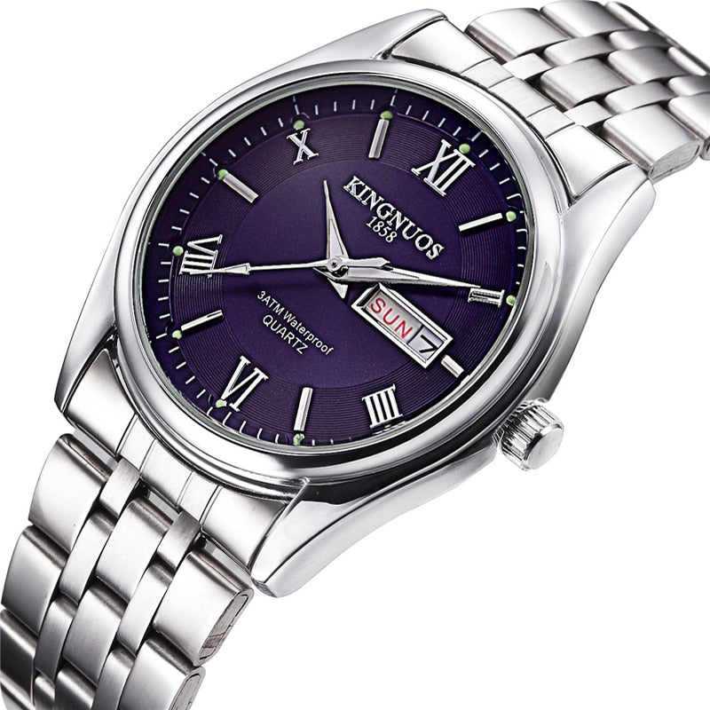 Top Luxury Brand Men Watches Business Quartz Wristwatch Stainless Steel 30m Waterproof Date Week Clock Relogio Masculino