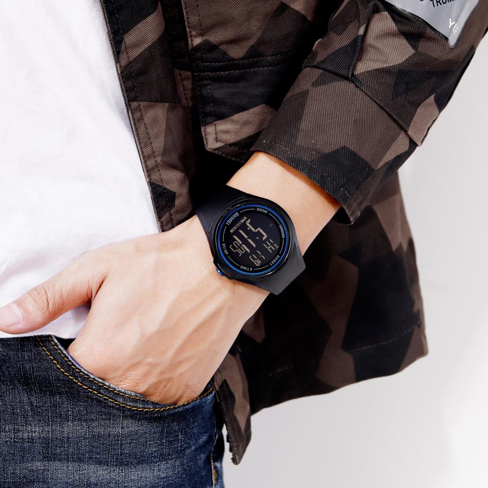 SKMEI 1602 Touch Screen Digital Men Watch Waterproof LED Light Alarm Clock Fall-Resistant Sport Watches montre homme