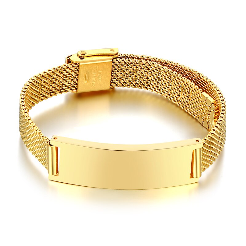 Men Bracelet Timeless Nature Of Mesh Watch Bands Bracelet Stainless Steel Classic Wristband Adjustable Personalized Custom