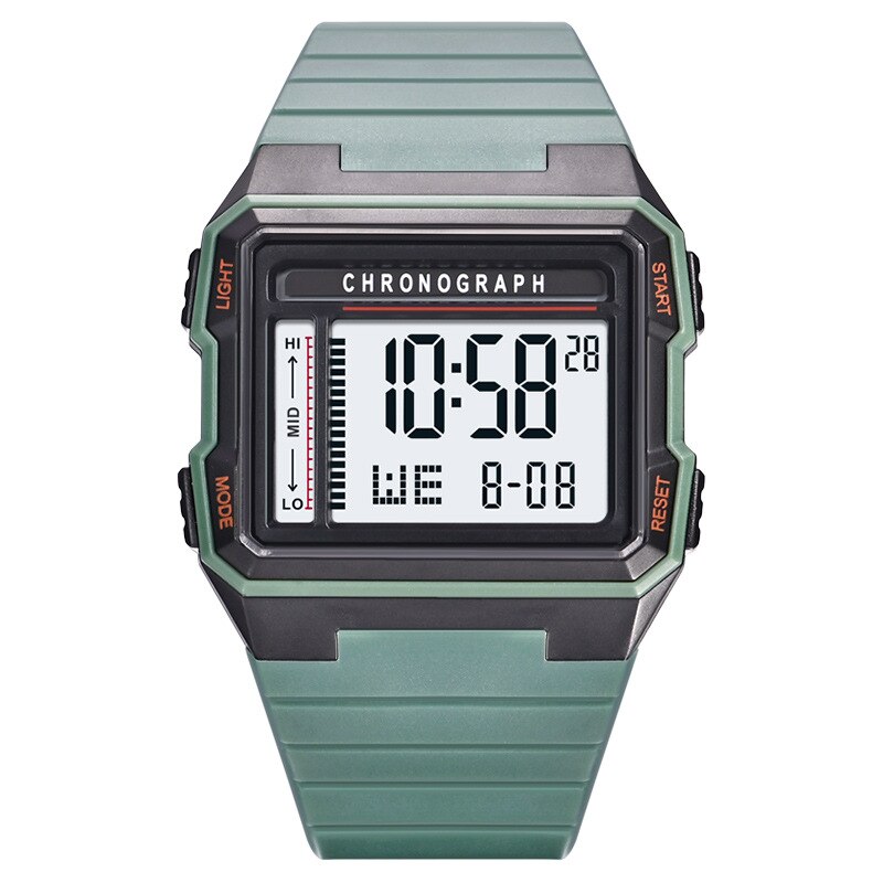 SYNOKE Men Sport Mlitary Watch 5ATM Waterproof Japanese Movement Electronic Watch Count Sports Watches Men Bracelet Alarm Clock