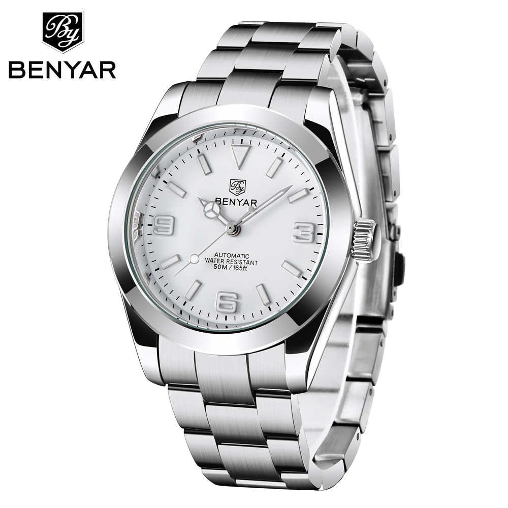 BENYAR Top Brand Mens Mechanical Wristwatch 50ATM Waterproof Clock Sports Watches  Fashion Diver Watch Men Relogio Masculino
