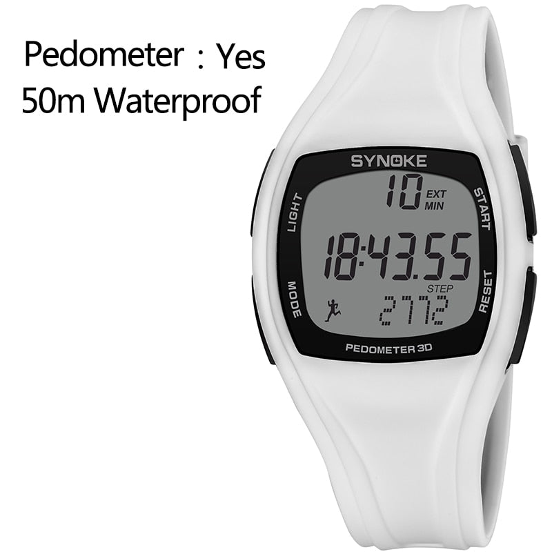 SYNOKE Digital Watches Mens Top Brand Luxury 3D Pedometer Black Military Sport Watch Men Waterproof Wristwatch 9105 Reloj Hombre