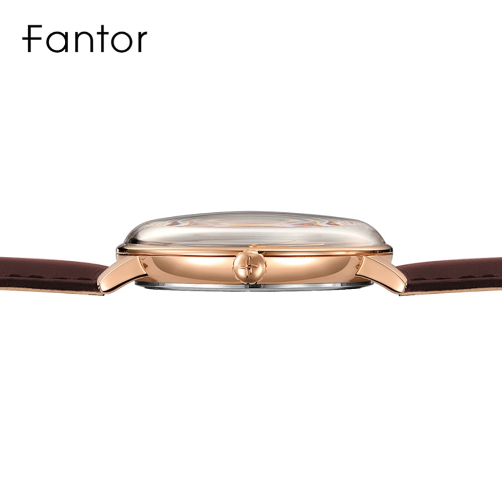 Fantor New Brand Business Men Watch Luxury Fashion Dress Quartz Wristwatch Mens Leather Strap Waterproof Relogio Masculino