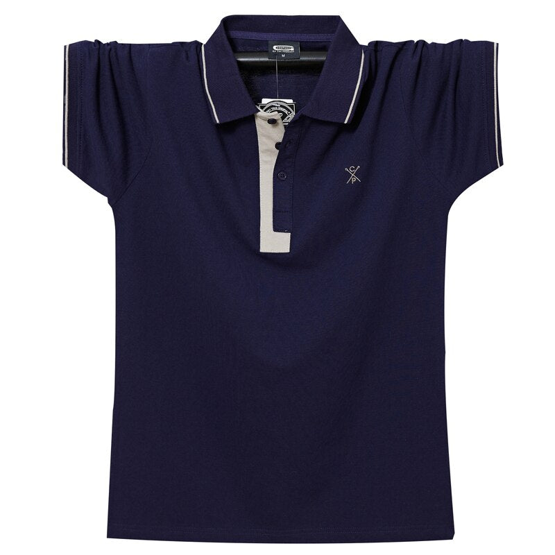 Summer Men Polo Shirt Cotton Men Business Work Casual Male Polo Shirt Short Sleeve Embroidery Brand Clothing Soft Polo Shirt 6XL