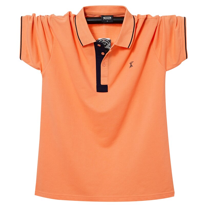 Summer Men Polo Shirt Cotton Men Business Work Casual Male Polo Shirt Short Sleeve Embroidery Brand Clothing Soft Polo Shirt 6XL