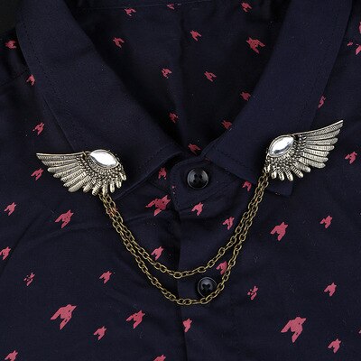 Retro Jewelry Pearl Flower Brooch Ladies Fashion Chain Tassel Personality Shirt Collar Pin Simple Clothing Women Men Accessories
