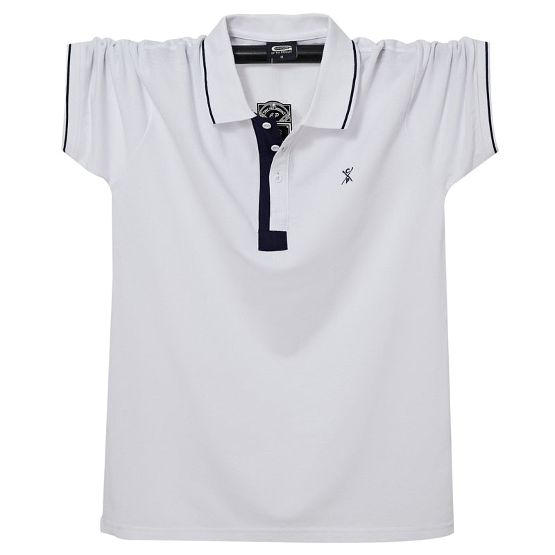 Summer Men Polo Shirt Cotton Men Business Work Casual Male Polo Shirt Short Sleeve Embroidery Brand Clothing Soft Polo Shirt 6XL
