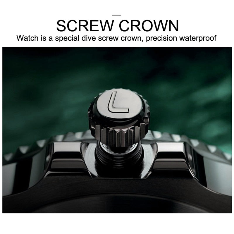 LOREO Waterproof 200m Sports Watch Men Famous Mechanical Watches Male Clock Relojes Deportivos Herren Uhren Reloj Hombre Montre