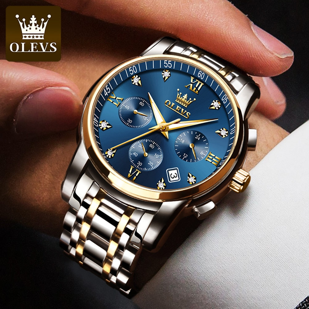 New Men Watche Luxury Brand Waterproof Calendar Diver Watch Quartz Movement Fashion Multifunction Wrist Watch For Replica Watch