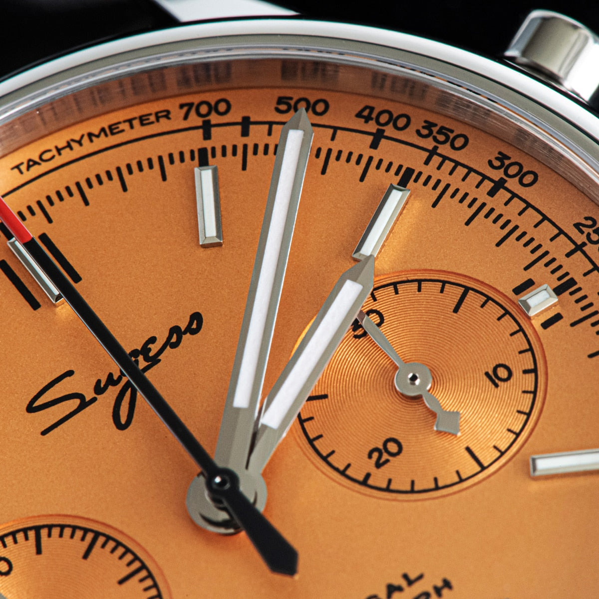 Sugess 1963 Salmon Pilot Watch Men Chronograph Sapphire ST1901 SEAGULL Movement 40mm Mechanical Wristwatches reloj para hombre