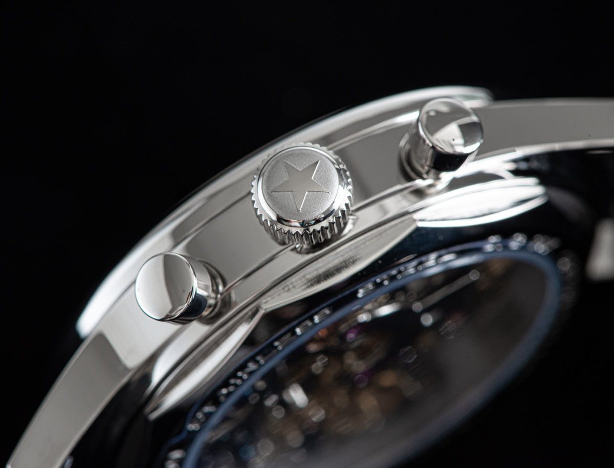 Sugess 1963 Salmon Pilot Watch Men Chronograph Sapphire ST1901 SEAGULL Movement 40mm Mechanical Wristwatches reloj para hombre