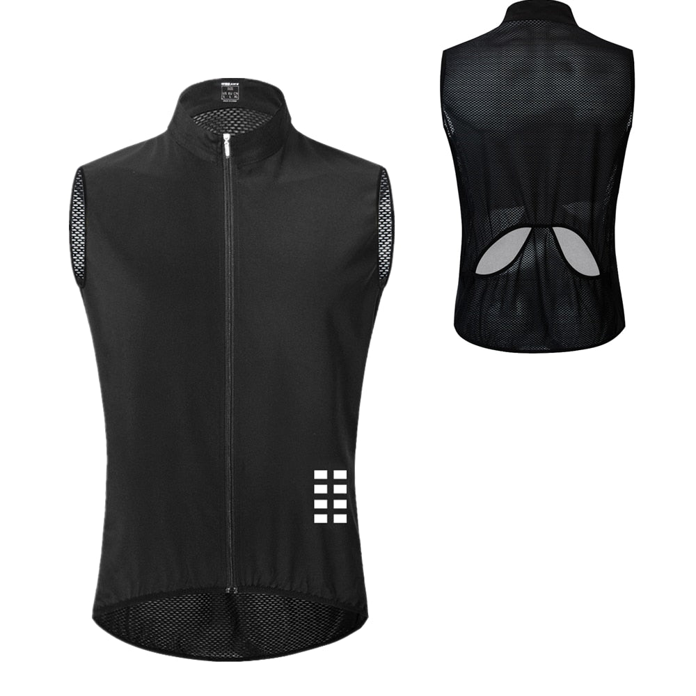 WOSAWE Windproof Cycling Jackets Hooded Men Riding Waterproof Cycle Clothing Bike Long Sleeve Jerseys Reflective Vest Wind Coat
