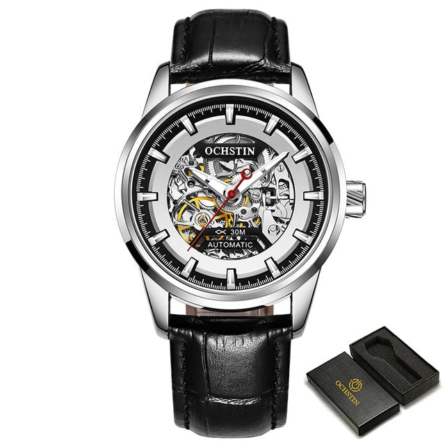Top Brand Luxury OCHSTIN Mens Automatic Mechanical Watches Waterproof Tourbillon Male Watch Skeleton Self Wind Sport Wristwatch