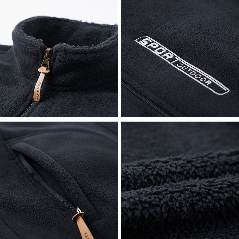 Large Size Clothing S-5XL Men Fleece Vest Jacket 2021 Spring New Windproof Casual Warm Vest Coat Men Winter Vest Men's Jackets 1