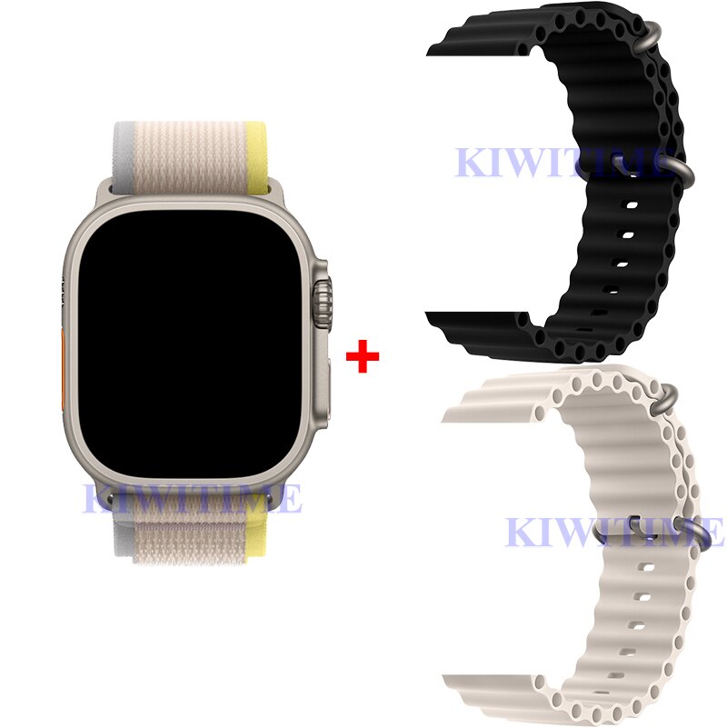 KIWITIME IWO Watch Ultra 2 Smartwatch 49mm Infinity Screen Titanium 2022 Best Series 8 Smart Watch for Men Women Samsung Android