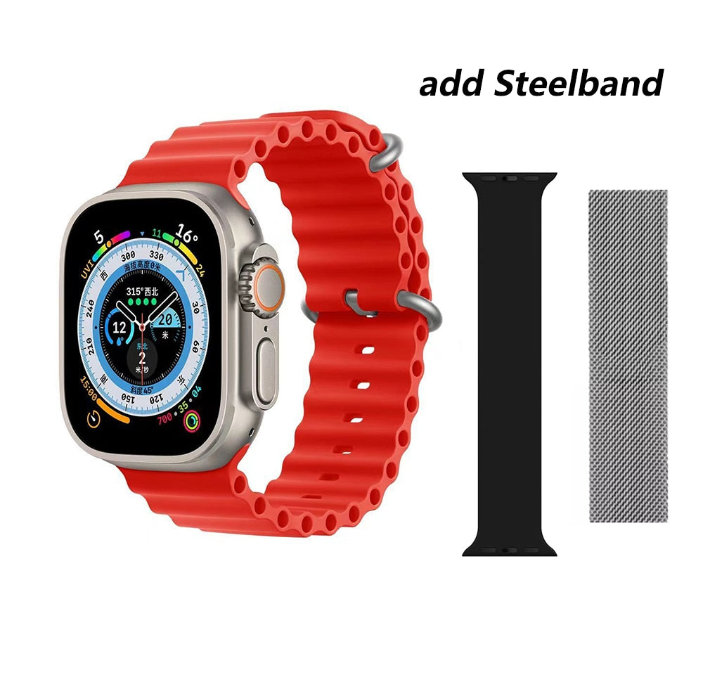 NEW In 49mm HW8 Ultra MAX Smart Watch Strap Lock 1:1 Orginal  Always on Man Body Temp Series 8 2.05" 520*580 Call NFC OUTDOOR