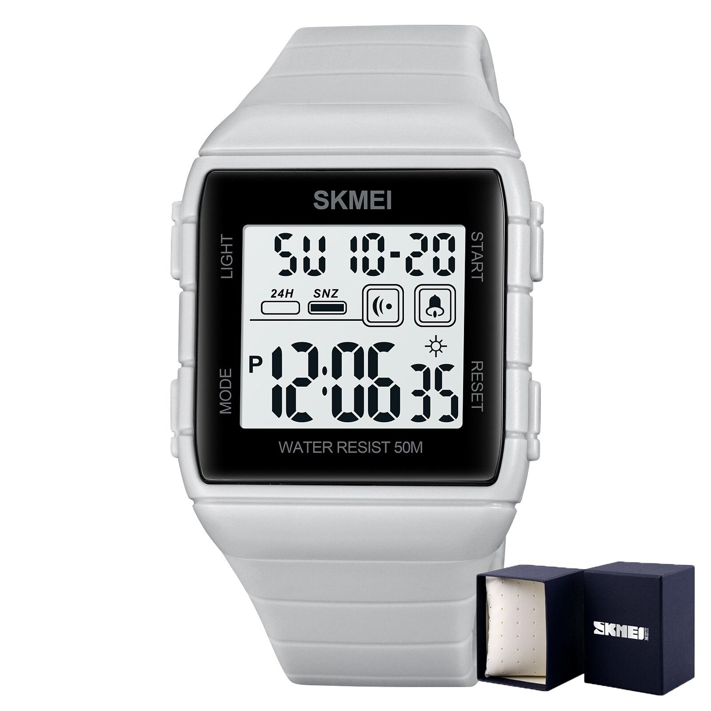 SKMEI Electronic Movement Sport Watch For Men Dual Time EL Light Display Digital Watch 50M Waterproof Clock Relogio masculino