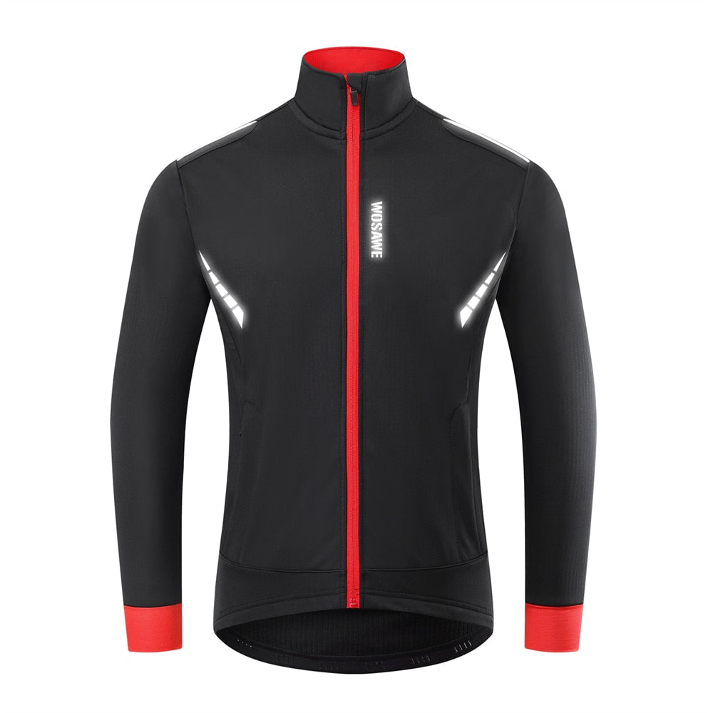 WOSAWE Winter Thermal Cycling Jacket MTB Road Bike Clothing Windproof Waterproof Men's Jacket cortavientos ciclismo hombre 2022