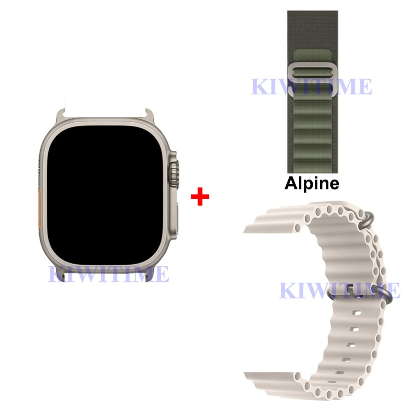 KIWITIME IWO Watch Ultra 2 Smartwatch 49mm Infinity Screen Titanium 2022 Best Series 8 Smart Watch for Men Women Samsung Android