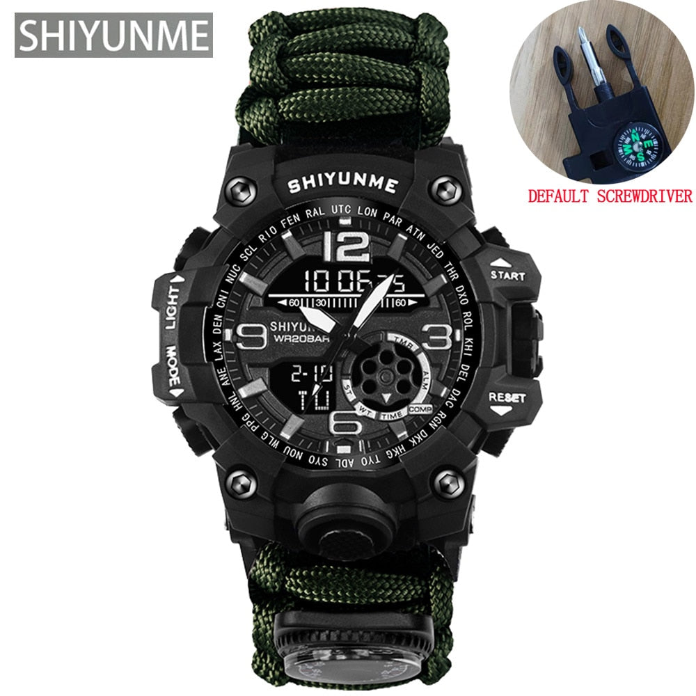 SHIYUNME New Sports Men's Watches Compass Luxury Military Quartz Watch Men Waterproof Male Clock relogio masculino 2022